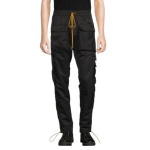 Rhude Solid Black Cargo Pants Size XL